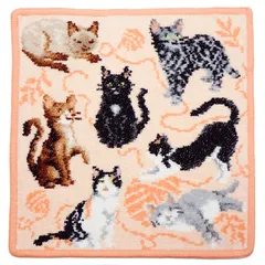 新品未開封　フェイラー 猫柄 ハンカチ➕キーホルダー 新品・未使用 FEILER フェイラー ハンカチ 猫 - メルカリ