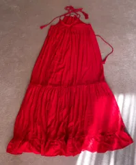 【高波動】美品　穴口恵子着用 ロングワンピース(瞑想・ライブ・イベント・パーティ等着用品）　WHISTLES　　ロングワンピース　ビスコースのサムネイル
