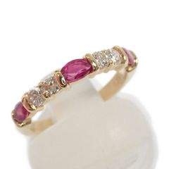 ダイヤモンド×ルビー リング K18YG 1.07ct 0.27ct 5.3g - メルカリ