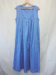 ◇ ⊂ Simplicite シンプリシテェ シンプル 無地 ノースリーブ ロング ワンピース サイズF ブルー系 レディース E  【1507160016678】