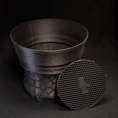 【本家直売 亀甲積み鉢152】 植木鉢 プランター スリット 水はけ 速乾 作家鉢 観葉植物 アガベ 塊根 多肉 グラキリス 亀甲竜 エケベリア ハオルチア