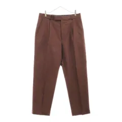 ワコマリア プリーツトラウザーType-2 ブラウンラメステッチ Mサイズ WACKO MARIA ワコマリア 22AW×DORMEUIL STRIPED PLEATED