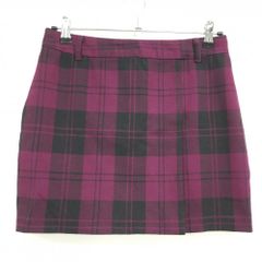 BURBERRY GOLF チェック柄スカート レッド 7号 - メルカリ