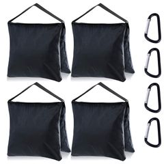 [New] MASTERCANOPY Heavy-Duty Photography Sandbags, Studio Video Sandbags for Light Stands, Boom Stands, and Tripods - 4-Pack (Black)