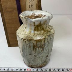 S152 水指 『美濃焼』『矢田正炎造』『志野水指』 共箱 茶道具