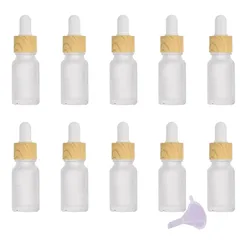 Alpha Depot 遮光瓶 スポイトボトル ガラス製 アロマオイル コスメ 詰替え 保存容器 ボトル 香水 精油 小分け (10ml × 10本) [10ml × 10本]