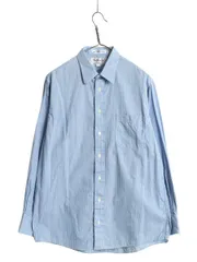 【お得なクーポン配布中!】 90s USA製 バーバリー ストライプ 長袖 シャツ メンズ L 程/ 古着 旧タグ オールド 長袖シャツ コットン ドレス ワイシャツ ポケット付き