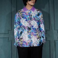 美品】 ヘラルボニー ブロードレギュラーカラーシャツ「（無題）（青