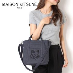 25SSモデル メゾン キツネ MAISON KITSUNE レディース フォックスヘッド スモールトート【SLATE GREY】 LW05103WW0107 SLATE GREY/【2025SS】l-bag