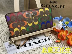 2024年最新】新品未使用 coach 長財布 シグネチャー レインボーの人気 