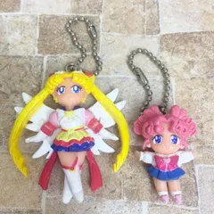 美少女戦士　セーラームーン ちびちび エターナルセーラームーン セーラースターズ ガシャポン セーラースイング ボールチェーン キーホルダー 当時物
