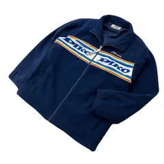 PIKO オールド ピコ ネイビー サーフ ロゴ 厚手 フリース ジャケット メンズ M 秋冬 平成 90s 00s アメカジ ストリート 古着■FA333