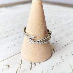 ネイルリング クロスボール クロム CH 刻印有 十字架 キーパーリング