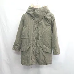 ◇ ⊇ THE SHOP TK ザ ショップ ティーケー 取り外し可能ファー付き 長袖 ブルゾン サイズS カーキ系 レディース E  【1501230034319】