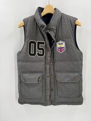 Gola メンズ 中綿 リバーシブル ダウンベスト 05ロゴ ワッペン グレー×ネイビー M相当 ゴーラ
