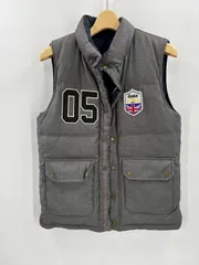Gola メンズ 中綿 リバーシブル ダウンベスト 05ロゴ ワッペン グレー×ネイビー M相当 ゴーラ