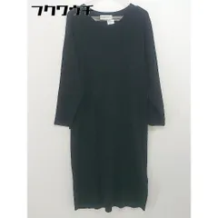 ◇ Simplicite シンプリシテェ 長袖 膝下丈 ニット ワンピース ブラック レディース  【中古】 【1110140013231】