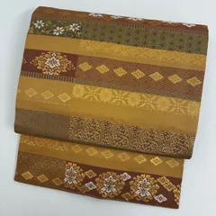 名古屋帯 正絹 横断の素敵なデザイン 九寸 MA-009