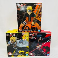 이치 반 쿠지 나루토 NARUTOP99 호화 絢爛忍絵巻 BCD 상 우즈마키 나루토 파도 미나토 우치하 이타치 배경 패널 첨부 피겨 3 마리 정리 세트 / BANDAI 반다이