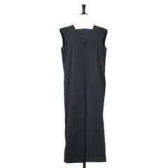 【美品】MICHEL KLEIN ミッシェルクラン ワンピース ブラック 黒 サイズ:38(M) / 24春夏 ストレートシルエット コンビネゾン / サロペット オールインワン 2WAY Vネック ポンチ素材 ストレッチ【レディース】【中古】