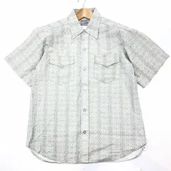 80s ★ H Bar C ★ 半袖 ウェスタン コットン シャツ 柄シャツ M相当 上品 雰囲気◎ アメカジ 古着MIX ヴィンテージ エイチバーシー■G131