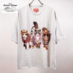 新品 CORISCO コリスコ アニマルプリント 犬 猫 プリント Tシャツ 半袖 レディース メンズ ユニセックス Animal Village アニマルヴィレッジ 動物 プリント tee かわいい Tシャツ M L LL オートミール 111951