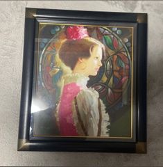 Authentic work guaranteed. A portrait of a beautiful woman by Roh Gwang, a talented Korean artist and Korean art genius. Hand-painted oil painting. Perfect for interior design. Artwork.