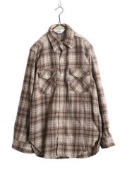 Sears 60's ヴィンテージ デカTALONジップ ネルシャツ - メルカリ