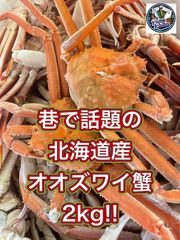 🦀巷で話題の北海道産オオズワイ蟹🦀　たっぷり2kg‼️‼️