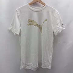 ◇ ⊂Φ PUMA プーマ ロゴマークプリント 半袖 Tシャツ サイズM ホワイト メンズ E  【1502030002850】