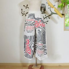 アド コットンワイドパンツ●ゼブラ