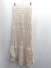 ◇ ⊂ one after another NICE CLAUP レース ロング マーメイド スカート サイズフリー ベージュ レディース E  【1411280043622】