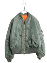 【お得なクーポン配布中!】 70s 80s USA製 ★ ALPHA INDUSTRIES 社製 MA-1 フライト ジャケット メンズ L 程/ 民間 ミリタリー ボンバー 中綿 フルジップ ブルゾン MA1