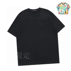 Louis Vuitton ロゴプリント 半袖Tシャツ ブラック　並行輸入 LOUIS VUITTON (ルイヴィトン) モノグラムグラディエント クルー