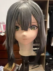 ★即納 3/4マスク カツラ付き NO.654 マスク ドール ヘッドロリータ人形 コスプレ 仮装 変装 着ぐるみ コスチューム kigurumi