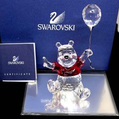 美品★廃盤品★ SWAROVSKI スワロフスキー くまのプーさん クリスタル ディズニー フィギュリン  インテリア CRYSTAL 箱付き