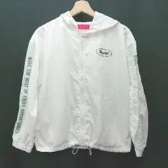◇ ⊇ repipi armario レピピアルマリオ ロゴプリント 長袖 パーカー サイズM ホワイト系 レディース E  【1412260041188】