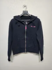 美品　ラルフローレン　パーカー　黒　ビッグポニー　ピンクロゴ　パイル　Mサイズ 美品 ラルフローレン パーカー 黒 ビッグポニー ピンクロゴ
