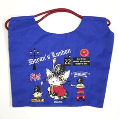 【新品】 刺繍トート ロンドン・青 942125 わちふぃーるど 猫のダヤン トートバッグ 軽量 おしゃれ エコバッグ  猫 ねこ かわいい おしゃれ