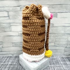 ペットボトルカバー　ネコ　ハンドメイド