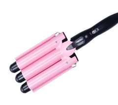 【新着商品】Max210℃ プロ仕様 セラミックコーディング 1号店 3連バレルのウェーブアイロン Center ヘアアイロン Baby (2段階25mm)