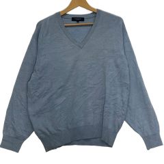 Cruciani Vネック コットンニット ライトブルー サイズ50 - メルカリ