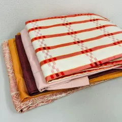 紬 着物 正絹 5着 着物まとめ売り リメイク材料 m-158