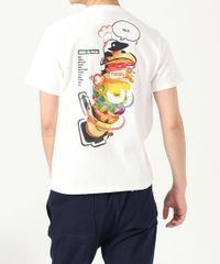 CHUMS チャムス Tシャツ Big Burger T-Shirt 半袖 シャツ トップス メンズ ユニセックス ホワイト XL