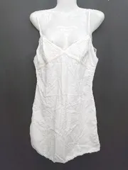 ◇ ⊂ ZARA ザラ レース キャミソール ミニ丈 ワンピース EUR L USA L MEX 30 ホワイト レディース P  【1409090024276】