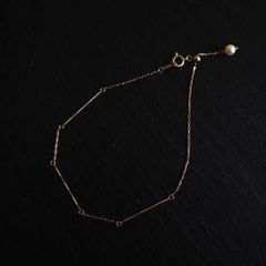 agete K10 ブレスレット ボールチェーン 華奢 ゴールド - メルカリ