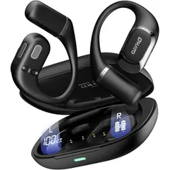 OHAYO オープンイヤー ワイヤレスイヤホン bluetooth 5.4 最大40時間再生 8g超軽量 耳を塞がない IPX6 防水 マルチポイント接続 空気伝導 ENC通話 ノイズキャンセリング 自動ペアリング マイク付き 音漏れ無し 左右分離型 LED充
