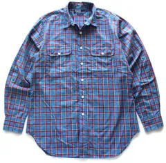 90s ポロ ラルフローレン チェック コットンシャツ L★オールド ロゴ刺繍 格子柄 ウィンドウペン