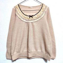 axes femme 長袖ニット セーター 薄い茶色 ブラウン 可愛い M