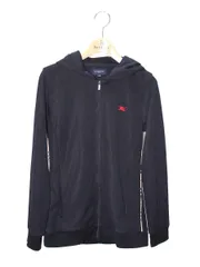 バーバリーゴルフ BGV46-681-09 パーカー M ブラック ハーフジップ ゴルフウェア 刺繍 フード付 ITE66X4ZJEQA